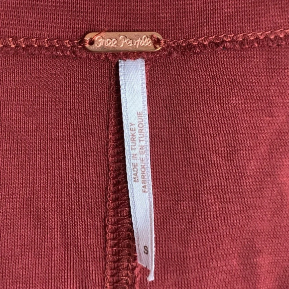 Free People Lace-Up Top Rust Sz Small - Picture 4 of 5